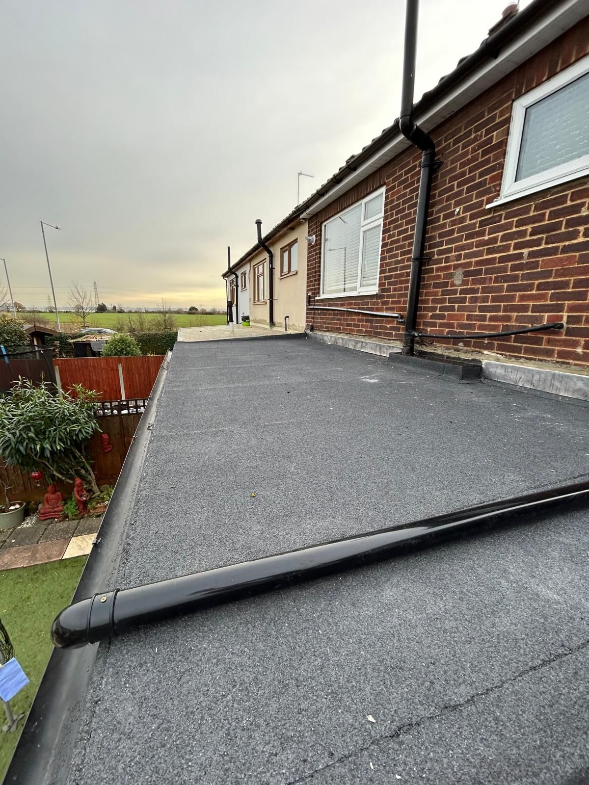 Newly laid driveway